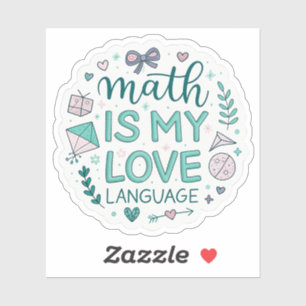 Math Is My Love Language   Autocollant Mignon et R