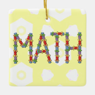 Math Jigsaw Ceramic Ornament
