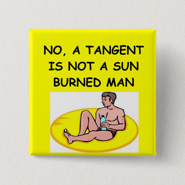 math joke 2 inch square button (Front)