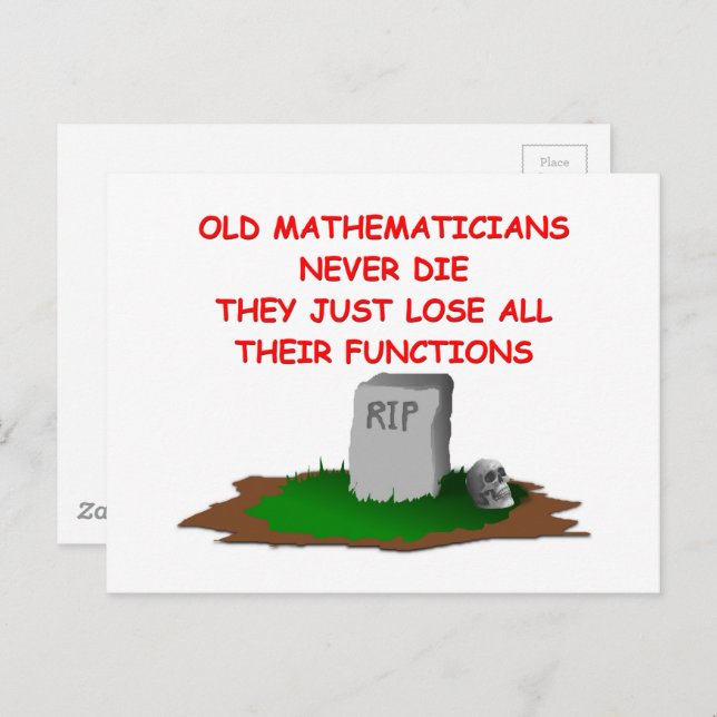 math joke postcard Zazzle