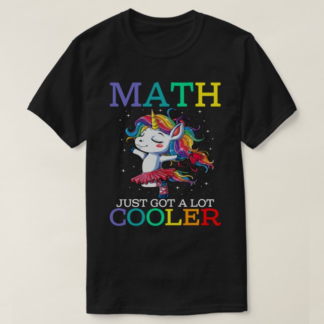 MATH Just Got A Lot Cooler Kindergarten Team T Shi T-Shirt (Design Front)