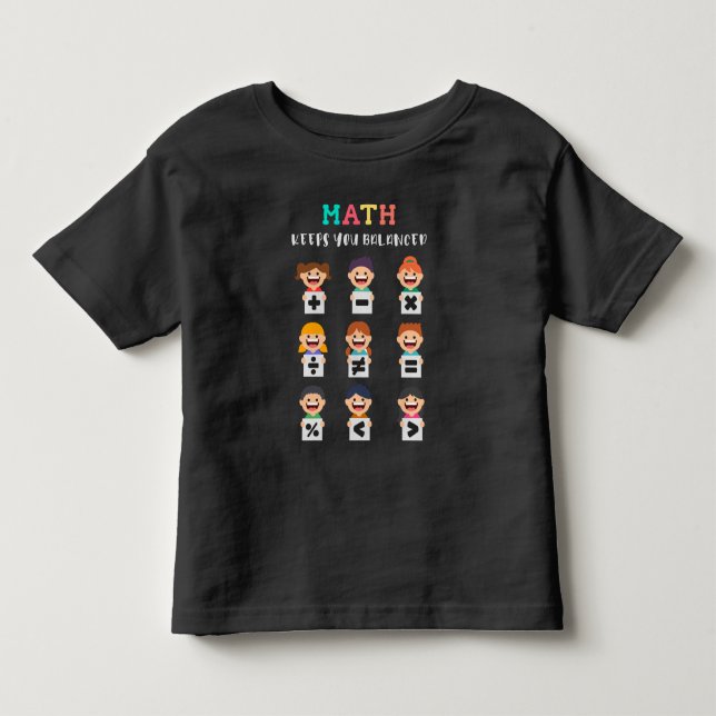 Math keeps you balanced toddler t-shirt (Front)