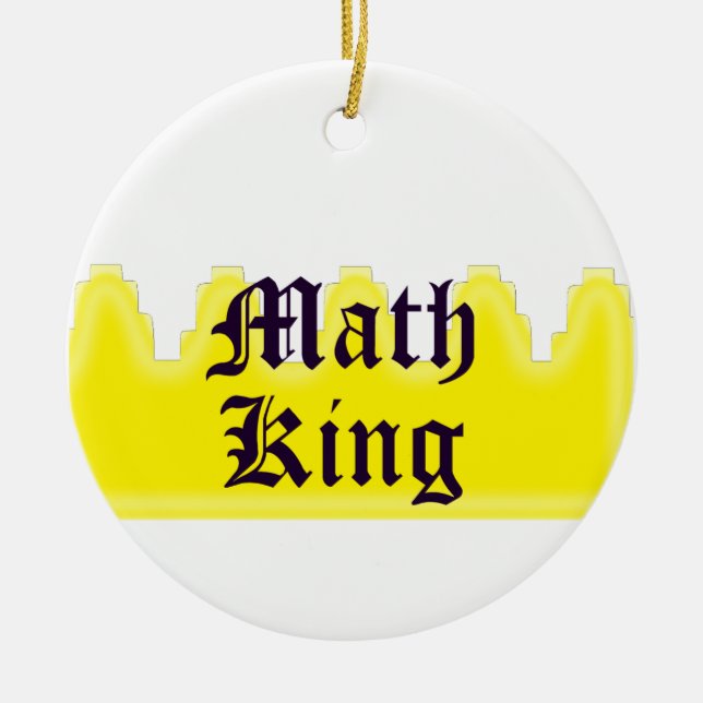 Math King Ceramic Ornament (Front)