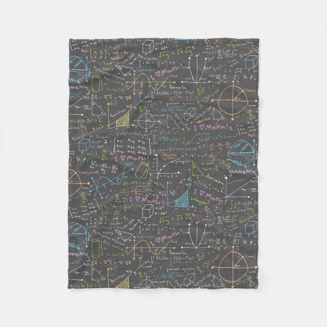 Math Lessons Fleece Blanket (Front)