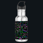 Math linear mathematics education circle 532 ml water bottle<br><div class="desc">Math linear mathematics education circle background</div>