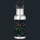 Math linear mathematics education circle 532 ml water bottle<br><div class="desc">Math linear mathematics education circle background</div>