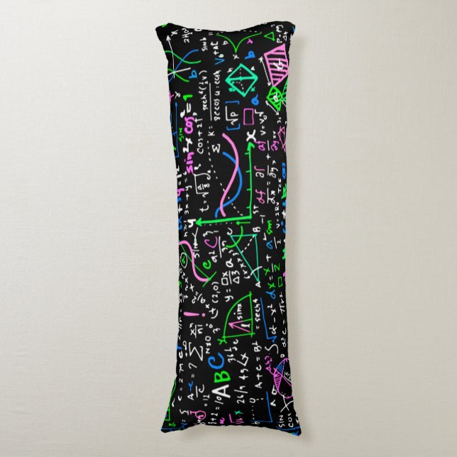 Math linear mathematics education circle body pillow (Front Vertical)
