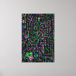 math linear mathematics education circle canvas print