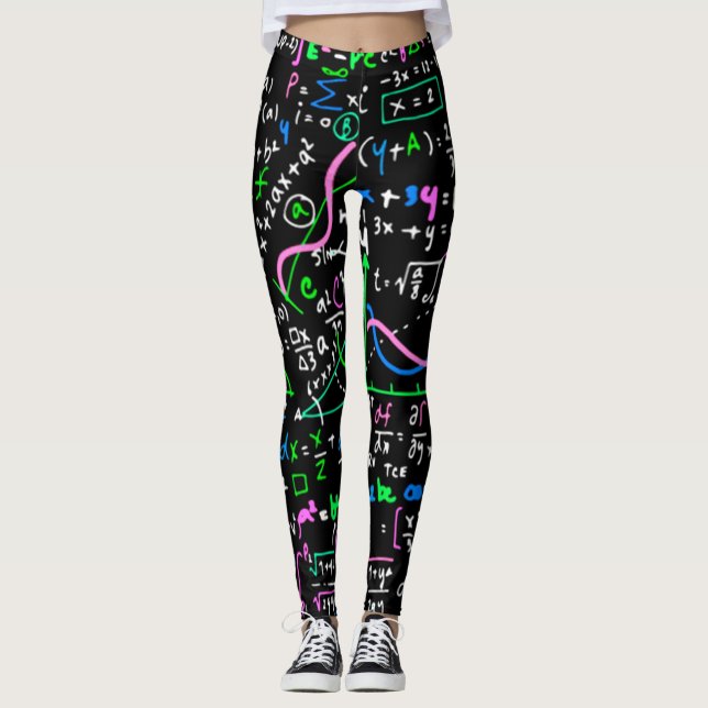 Math linear mathematics education circle leggings (Front)