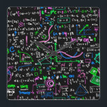 Math linear mathematics education circle square wall clock<br><div class="desc">Math linear mathematics education circle background</div>