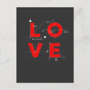 Math Love Mathematician Teacher Student Science Postcard