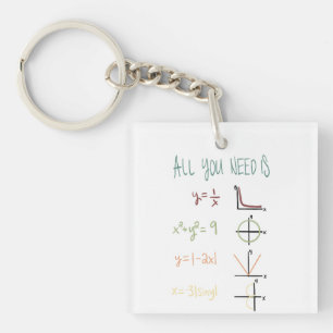 Math lovers keychain