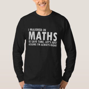Math Major Funny Mathematician Nerd Science Stud T-Shirt