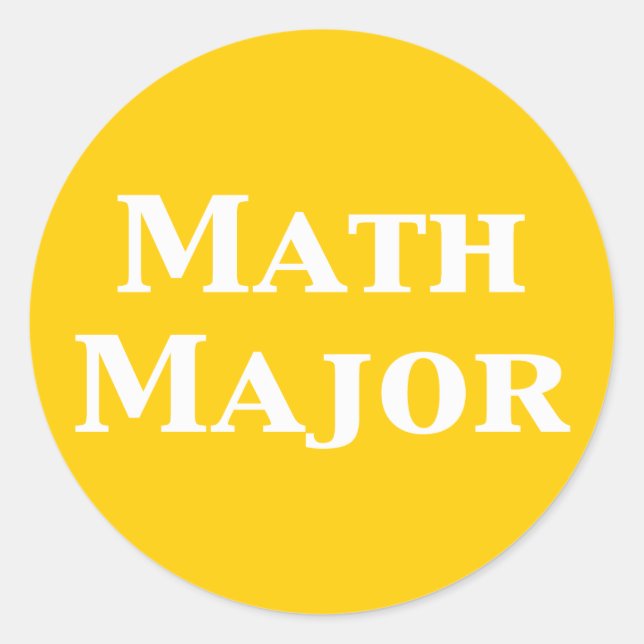 Math Major Gifts Classic Round Sticker (Front)