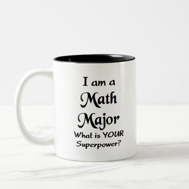 math major Two-Tone coffee mug (Left)