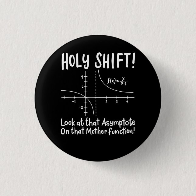 Math Mathematics 1 Inch Round Button (Front)