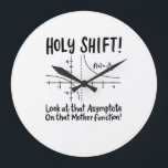 Math Mathematics Large Clock<br><div class="desc">Math quote design for a math teacher, students and all the mathematics and geometry love.</div>