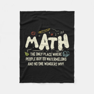 Math  Mathematics Math Teacher Gift Fleece Blanket