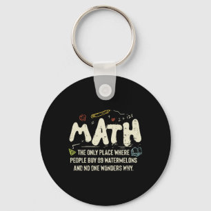 Math  Mathematics Math Teacher Gift Keychain