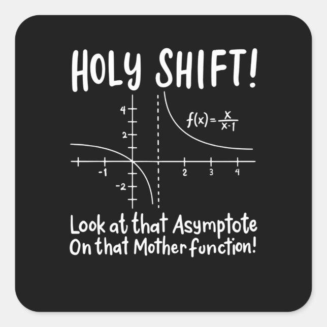 Math Mathematics Square Sticker (Front)