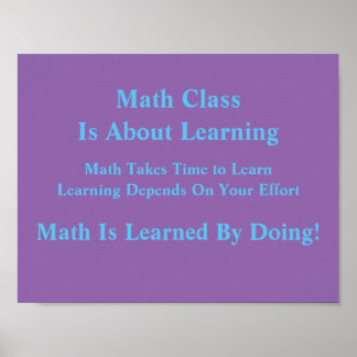 Math Mindsets Poster-Learned by Doing Poster