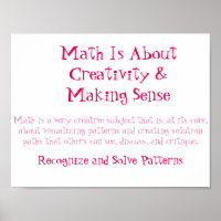 Math Mindsets Poster-Recognize and Solve Patterns