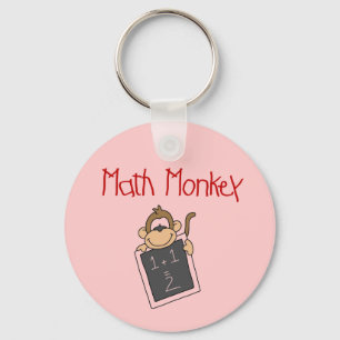 Math Monkey Tshirts and Gifts Keychain