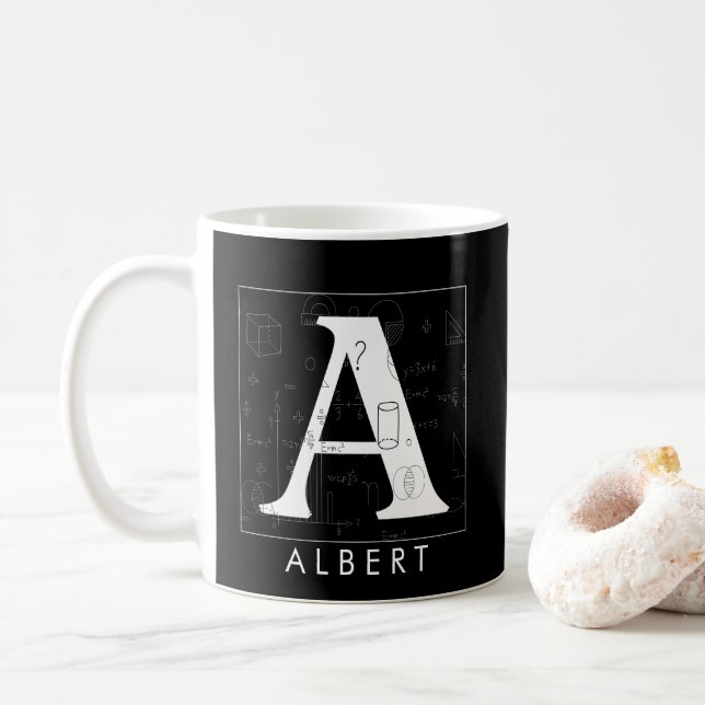 Math Monogram - Letter A Coffee Mug (With Donut)