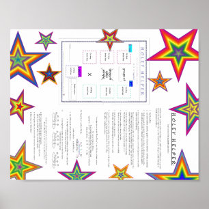 MATH.MULT.133 HOLEY HELPER POSTER.STARS POSTER