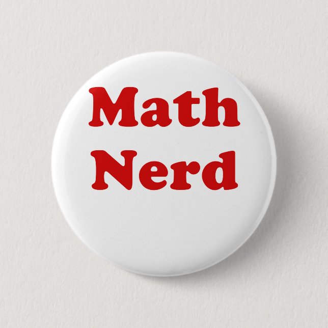 Math Nerd 2 Inch Round Button (Front)