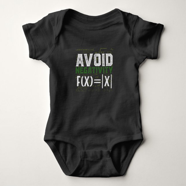 Math Nerd Science Absolute Value Humor Baby Bodysuit (Front)