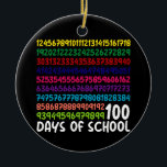Math Numbers 100th Day of School Teacher Kids  Ceramic Ornament<br><div class="desc">100th Day of School Teacher Kids 100 Days Math Numbers T-Shirt</div>