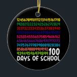 Math Numbers 100th Day of School Teacher Kids  Ceramic Ornament<br><div class="desc">100th Day of School Teacher Kids 100 Days Math Numbers T-Shirt</div>