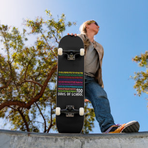 Math Numbers 100th Day of School Teacher Kids  Skateboard