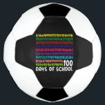 Math Numbers 100th Day of School Teacher Kids  Soccer Ball<br><div class="desc">100th Day of School Teacher Kids 100 Days Math Numbers T-Shirt</div>