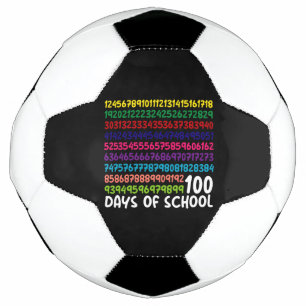 Math Numbers 100th Day of School Teacher Kids  Soccer Ball