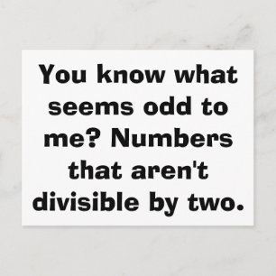 Math Odd Postcards