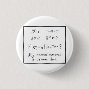 math of love 1 inch round button