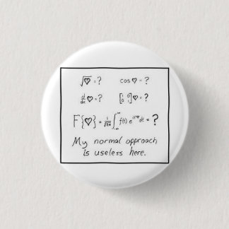 math of love 1 inch round button