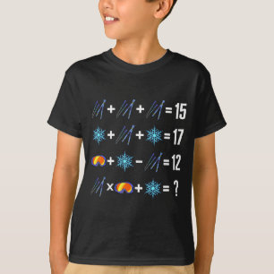 Math order of operation skiing snow flakes goggles T-Shirt