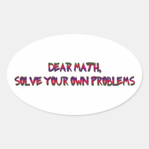 math oval sticker