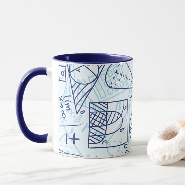 Math Pattern Mug (With Donut)
