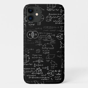 math pattern science school sketch drawing geek ma iPhone 11 case