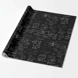 math pattern science school sketch drawing geek ma wrapping paper