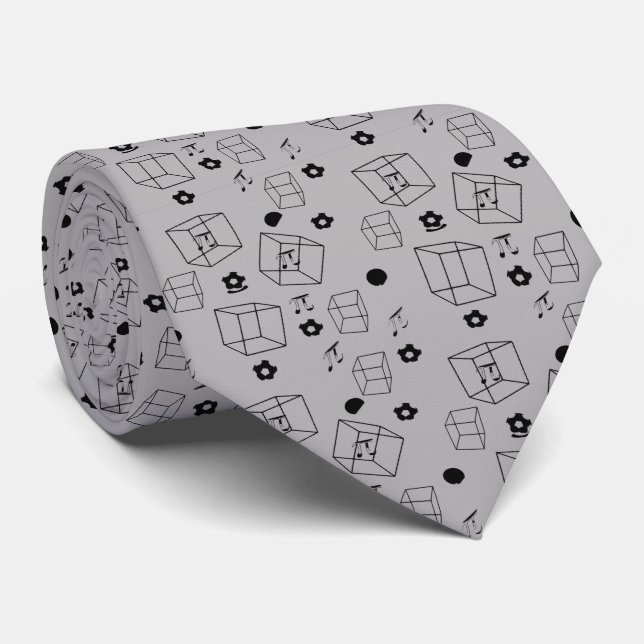 Math Pattern  Tie (Rolled)