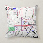 Math Physics Science Equation Formula Patterned Throw Pillow<br><div class="desc">Handsome throw pillow for science nerds.</div>