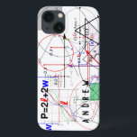Math Physics Science Equation Personalized iPhone 13 Case<br><div class="desc">Scientific formulas and calculations in mathematics and physics personalized case for science nerds.</div>
