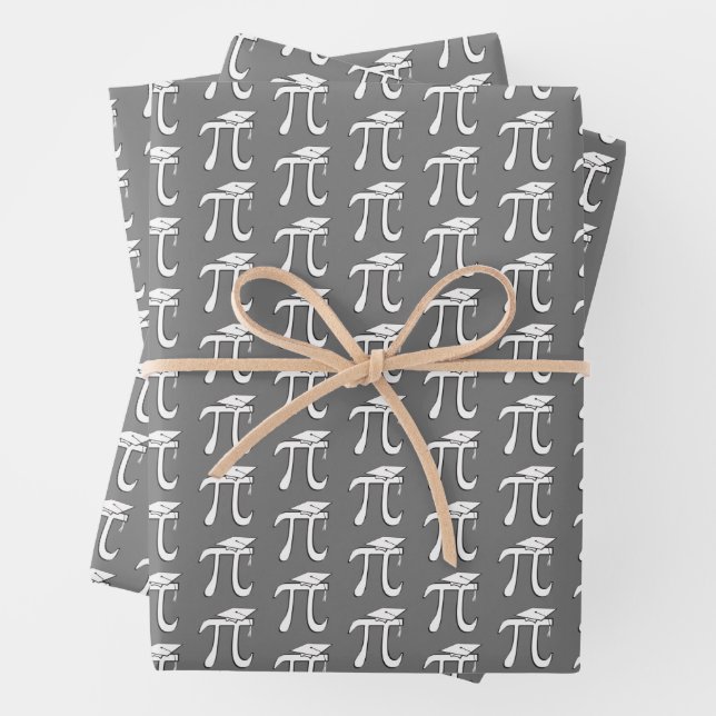 Math Pi Graduate Symbols Wrapping Paper (In situ)