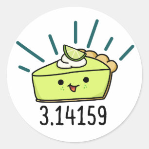 Math Pi Number Funny Pie Pun  Classic Round Sticker