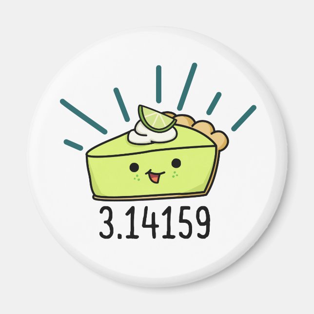 Math Pi Number Funny Pie Pun Magnet (Front)